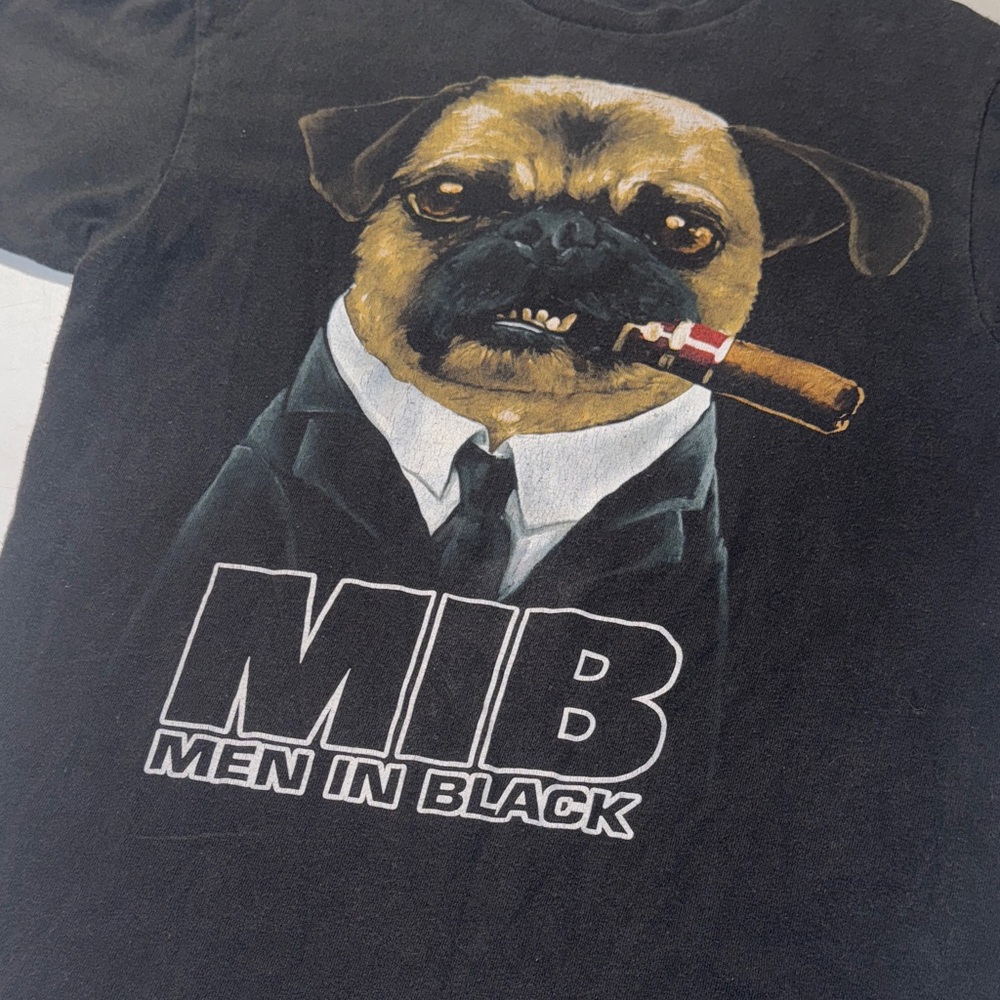 MIB Men in Black‎ Pug Graphic T-Shirt - Picture 4 of 4